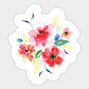 Wild Watercolour Flower Bouquet Sticker